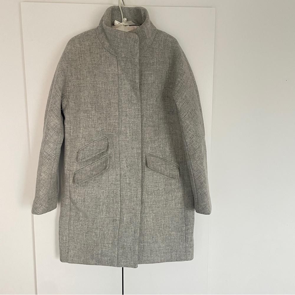 J. Crew Women's Heather Gray Pea Coat